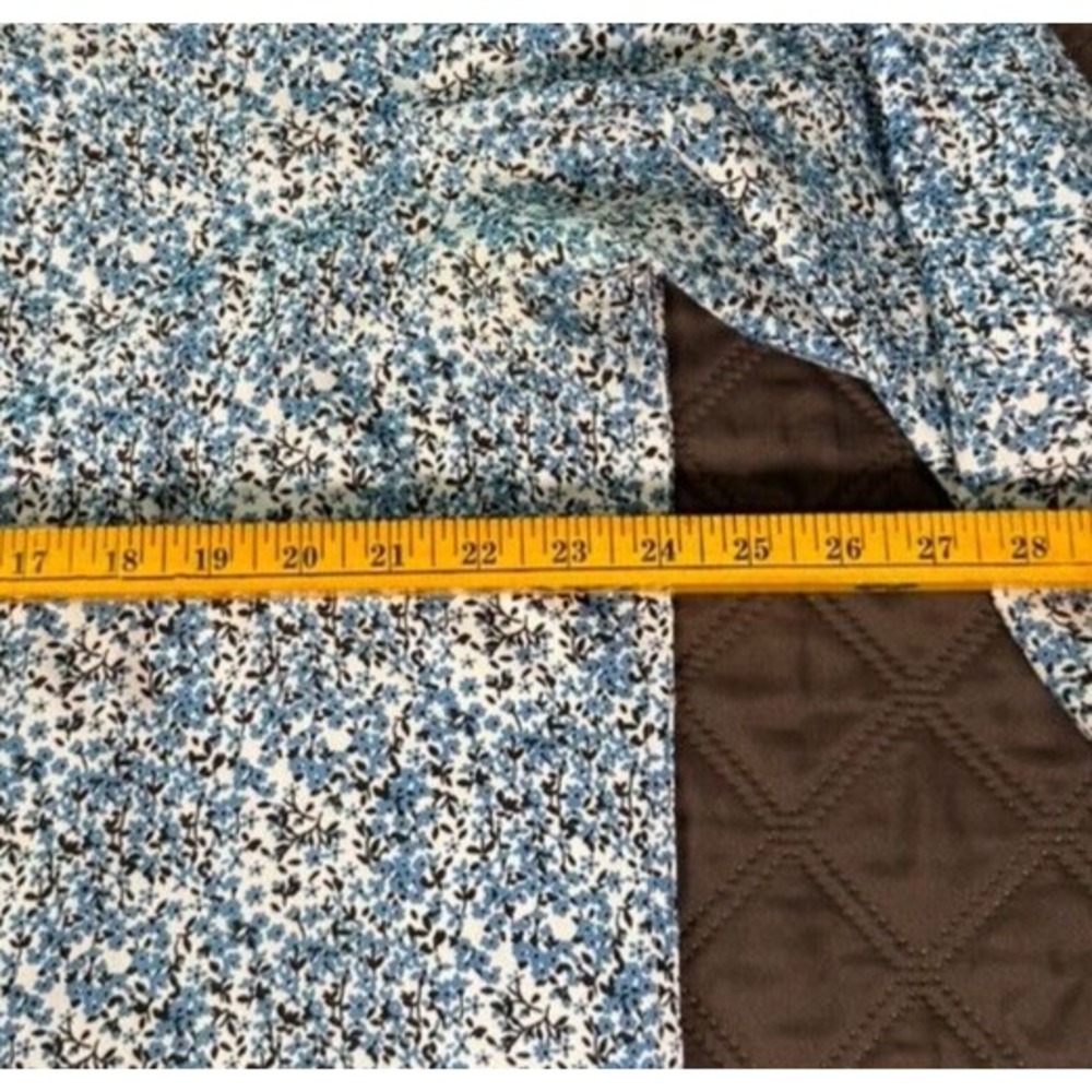 Axist by Perry Ellis‎ Mens XL Blue Print Stretch Long Sleeve Shirt Silk-Feel - Picture 6 of 9